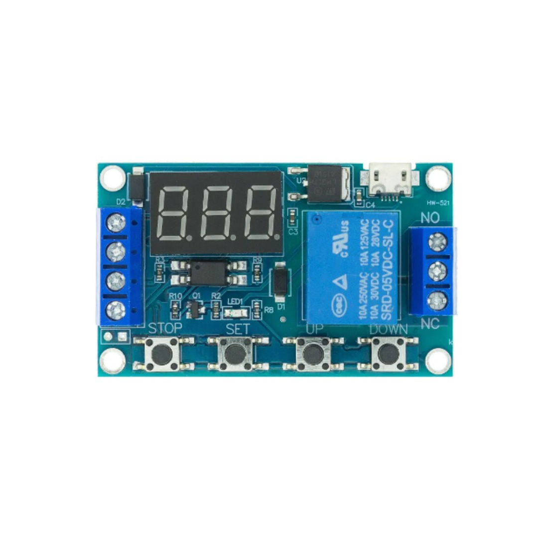 Rele Temporizado 6-30v Tiempo De Retardo Ciclo Ajustable